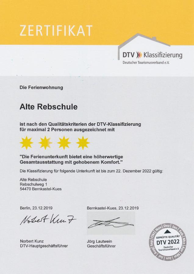 Ferienwohnung Bernkastel-Kues - Alte Rebschule Exteriér fotografie